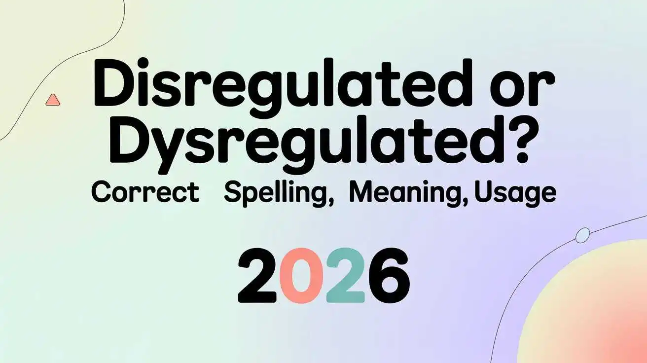 Disregulated or Dysregulated