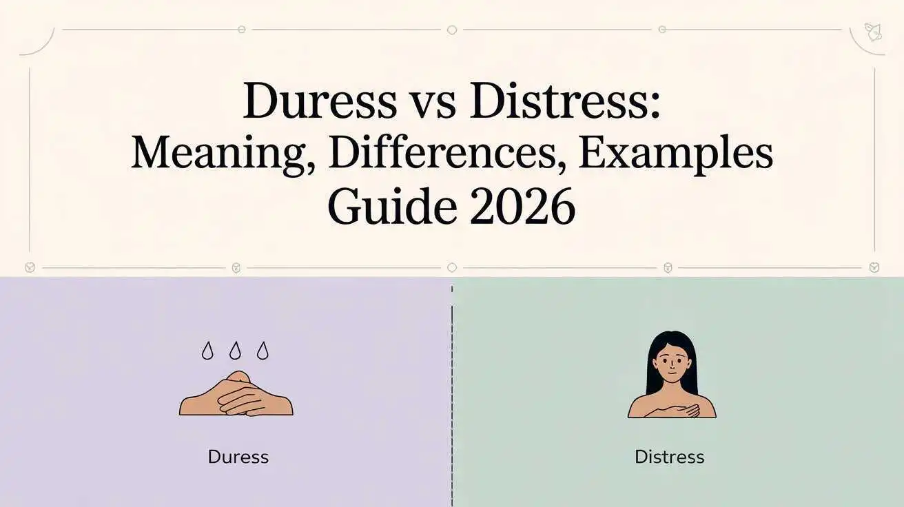 Duress vs Distress