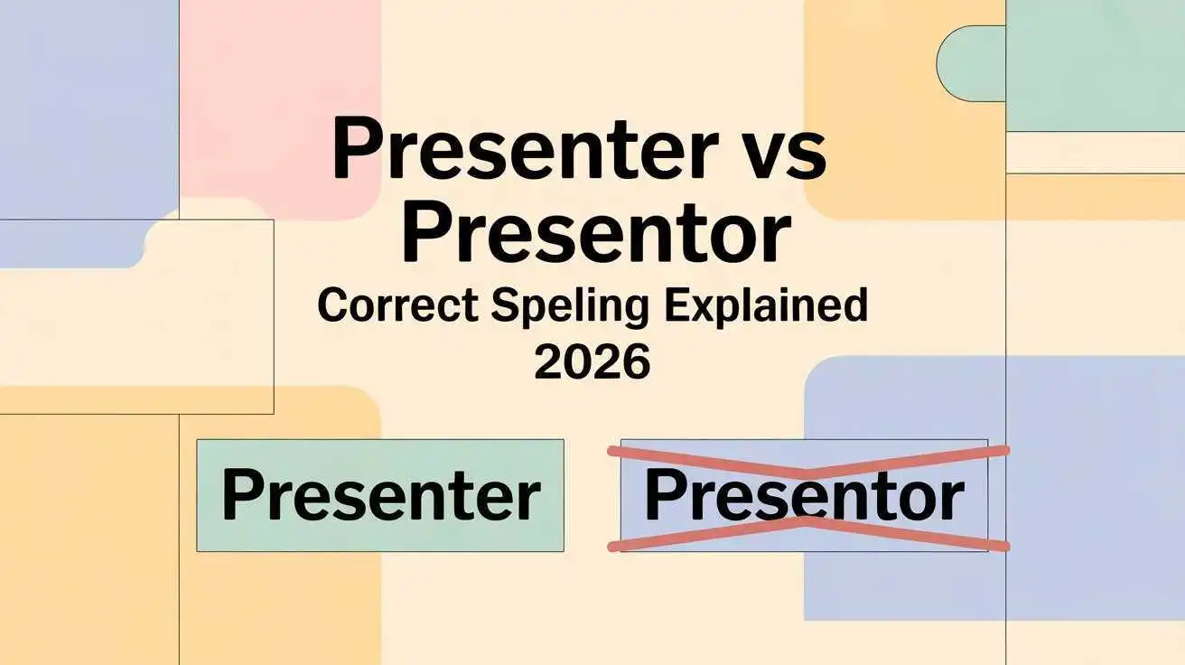 Presenter vs Presentor