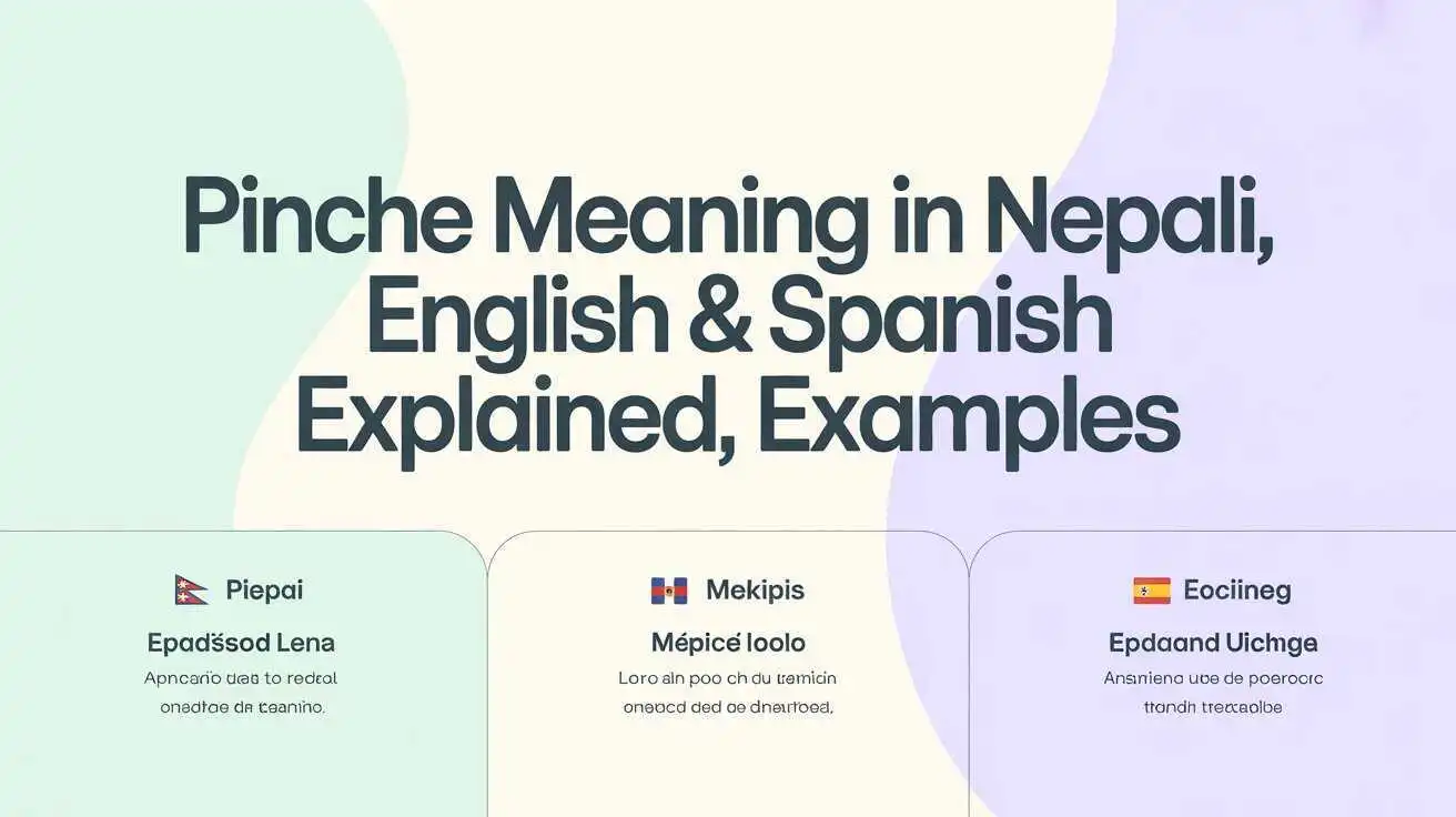 Pinche Meaning in Nepali