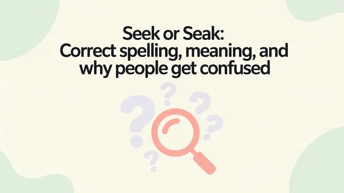 Seek or Seak