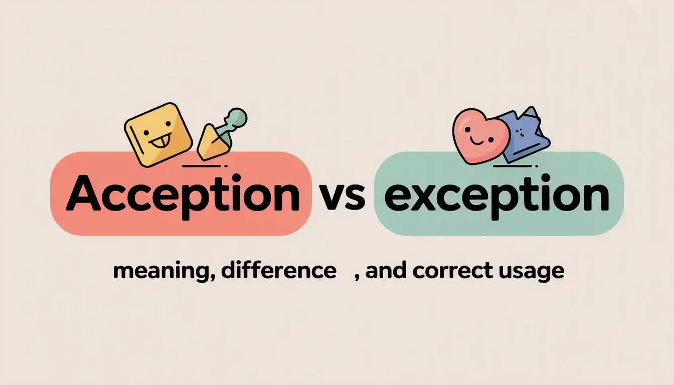 Acception vs Exception