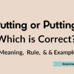 Puting or Putting