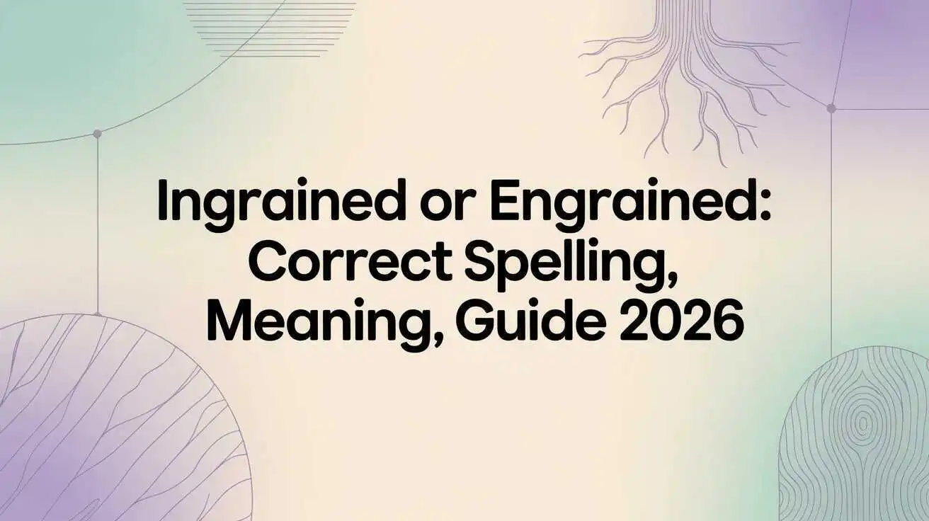 Ingrained or Engrained