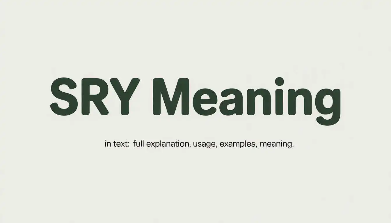SRY Meaning