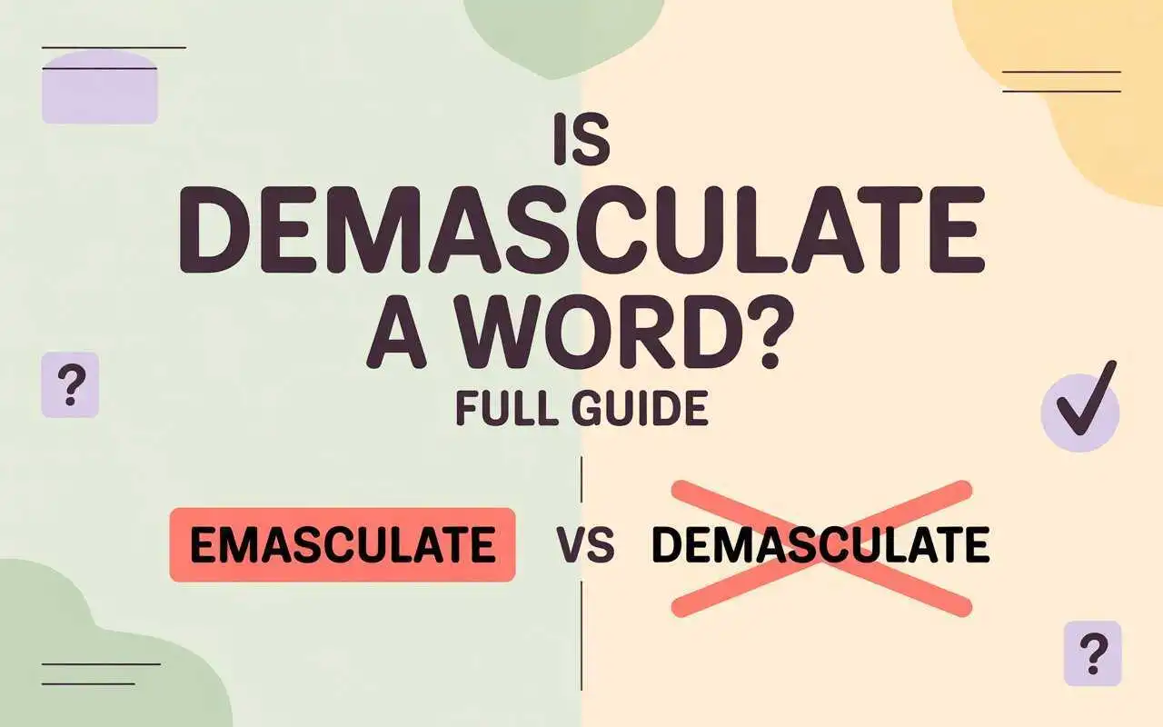 Emasculate vs Demasculate