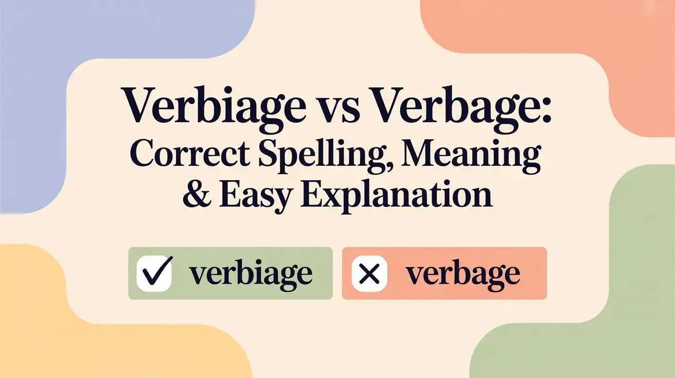 Verbiage vs Verbage