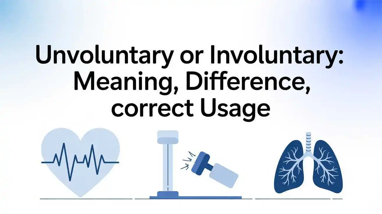 Unvoluntary or Involuntary: Meaning, Difference, Correct Usage