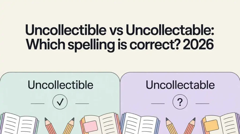 Uncollectible vs Uncollectable