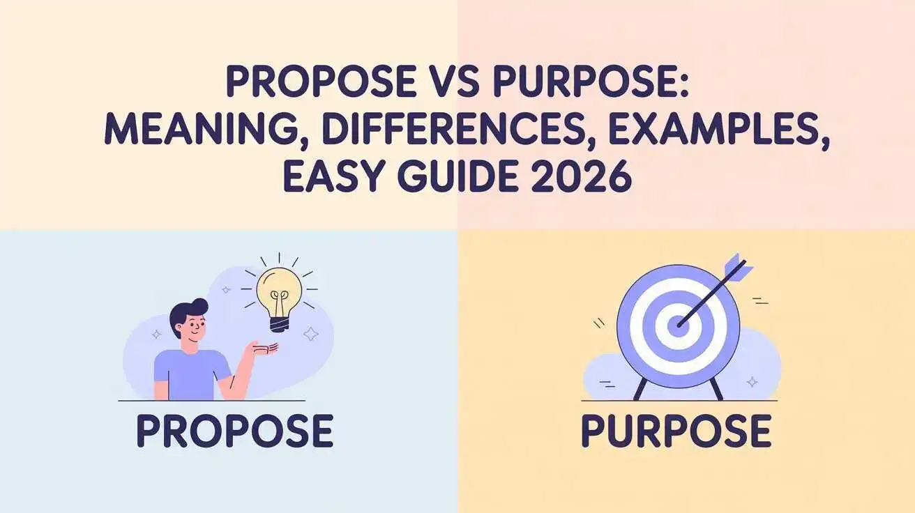 propose vs purpose: Meaning, Differences, Examples, Easy Guide 2026
