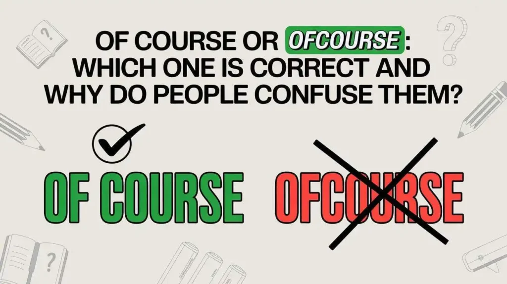 Of Course or Ofcourse
