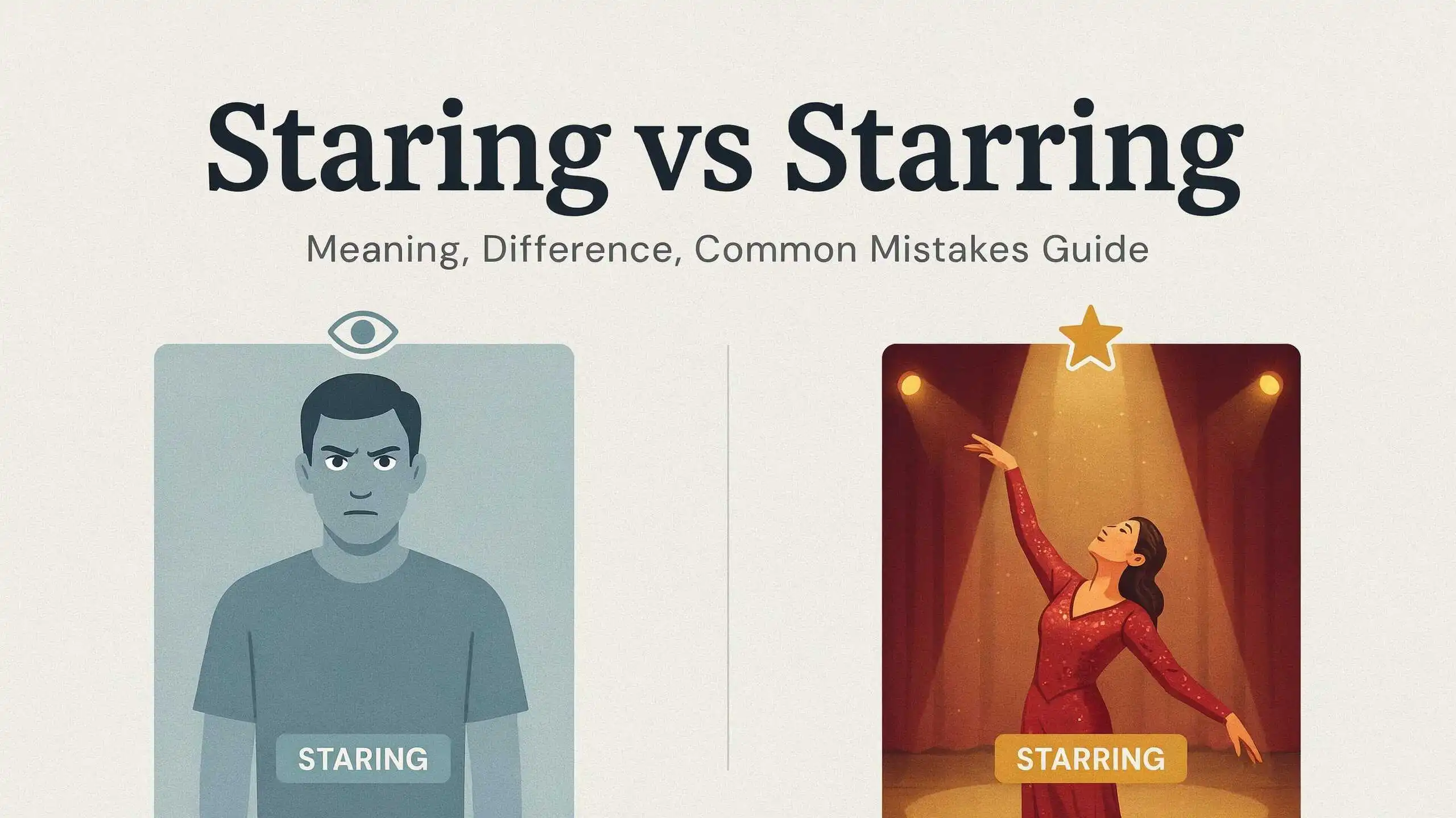 Staring vs Starring