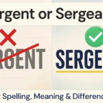 Sargent or Sergeant