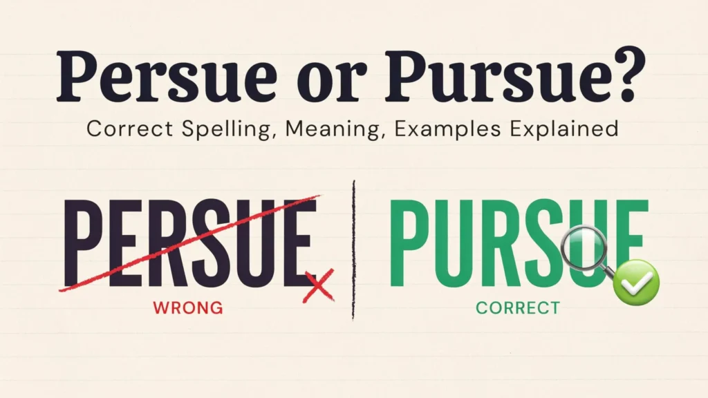 Persue or Pursue